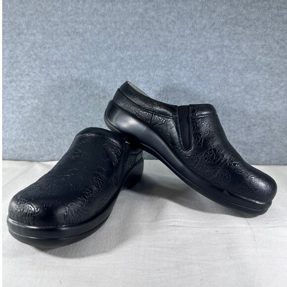 Alegria Kayla Womens sz 37 (US 7/7.5) Prof. Work Mule Clog Leather Black - Picture 2 of 10